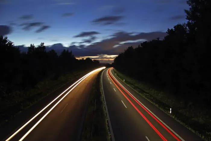 Framed Print : Light trails, dusk, highway, federal road B30, near Biberach, Upper Swabia, Baden-Wuerttemberg, Germany, Europe Framed Print : Light trails, dusk, highway, federal road B30, near Biberach, Upper Swabia, Baden-Wuerttemberg, Germany, Europe