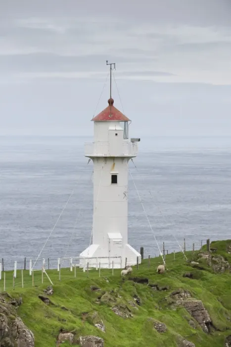 Framed Print : Lighthouse, Akraberg, the southernmost point of Suouroy, Faroe Islands, Denmark