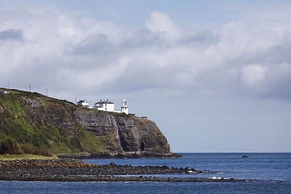 Lighthouse at the Blackhead, Whitehead, County Antrim, Northern Ireland, Ireland, Great Britain, Europe