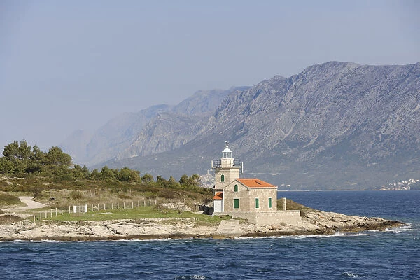 Lighthouse at the eastern tip at Sucuraj, Hvar Island, Croatia, Europe