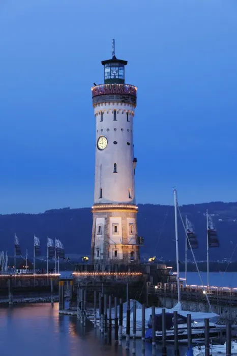 Framed Print : Lighthouse at the harbour at dusk, Lindau on Lake Constance, Swabia, Bavaria, Germany, Europe, PublicGround Framed Print : Lighthouse at the harbour at dusk, Lindau on Lake Constance, Swabia, Bavaria, Germany, Europe, PublicGround