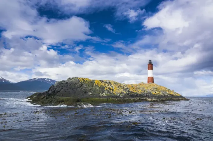 Framed Print : Lighthouse on Island in Beagle Channel, Ushuaia, Tierra del Fuego, Argentina Framed Print : Lighthouse on Island in Beagle Channel, Ushuaia, Tierra del Fuego, Argentina