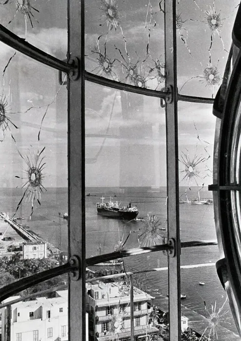Framed Print : Lighthouse Window With Bullet Holes Framed Print : Lighthouse Window With Bullet Holes