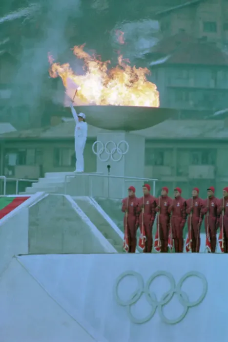 Framed Print : Lighting of Olympic Flame in Sarajevo Framed Print : Lighting of Olympic Flame in Sarajevo