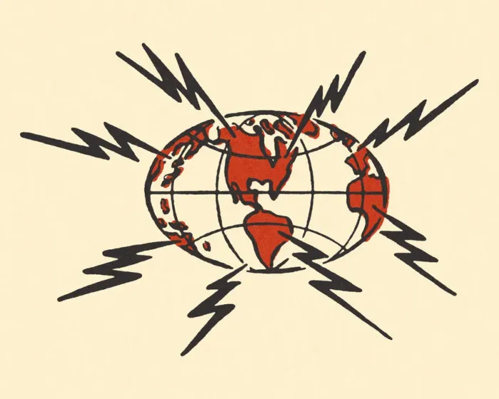 Framed Print : Lightning Bolts Around the World Framed Print : Lightning Bolts Around the World