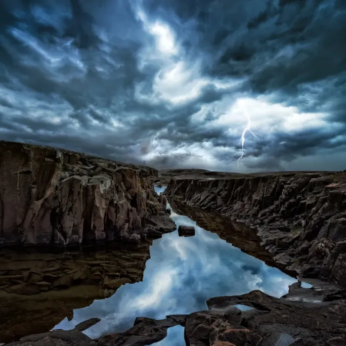 Framed Print : Lightning Strike Over Lake Superior Framed Print : Lightning Strike Over Lake Superior