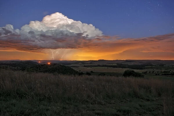 Lightning Thunderstorm Supercell, Magaliesburg, Gauteng Province, South Africa
