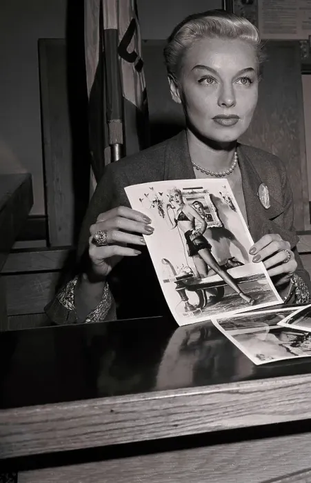 Framed Print : Lili St. Cyr Showing Picture of Herself Framed Print : Lili St. Cyr Showing Picture of Herself