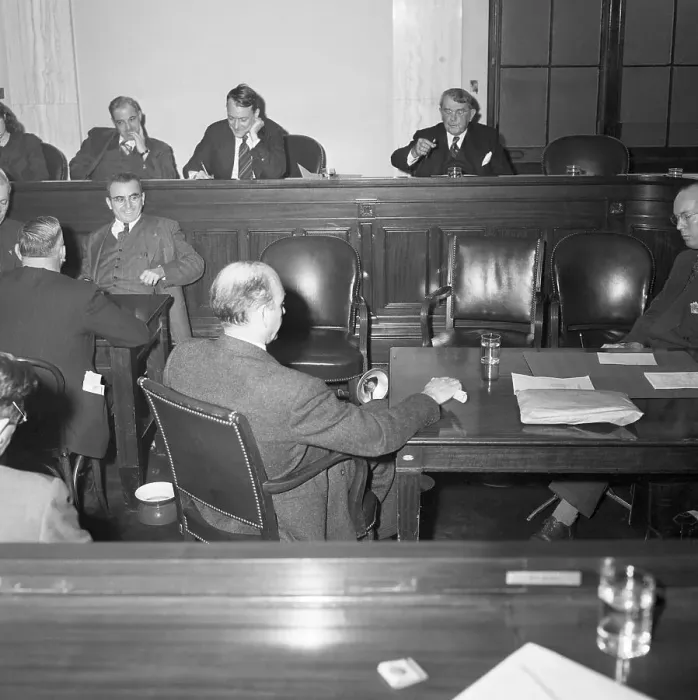 Framed Print : Lilienthal Testifying On Atomic Energy Framed Print : Lilienthal Testifying On Atomic Energy