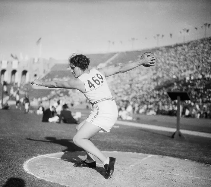 Framed Print : Lillian Copeland Throwing Discus Framed Print : Lillian Copeland Throwing Discus