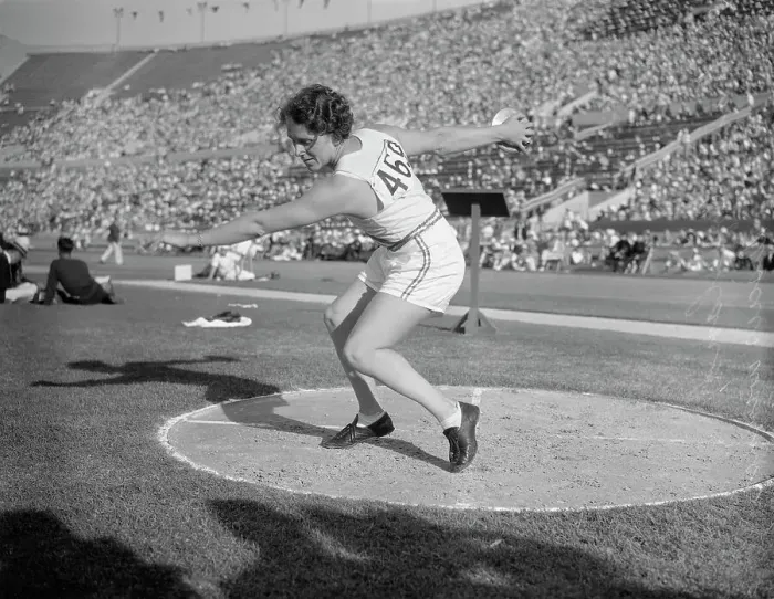 Framed Print : Lillian Copeland Winner of Women's Discus Throw
