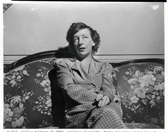 Framed Print : Lillian Hellmann Sitting on Sofa at Home Framed Print : Lillian Hellmann Sitting on Sofa at Home