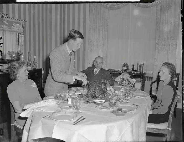 Framed Print : Lillyman Family Having Dinner Served Framed Print : Lillyman Family Having Dinner Served