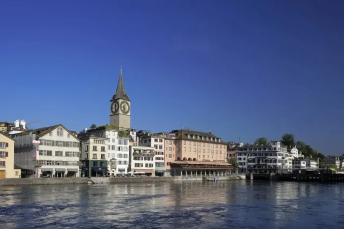 Framed Print : Limmatquai in the town centre, Zurich, Switzerland, Europe Framed Print : Limmatquai in the town centre, Zurich, Switzerland, Europe