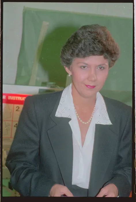 Framed Print : Linda Chavez Handing in Ballot Framed Print : Linda Chavez Handing in Ballot