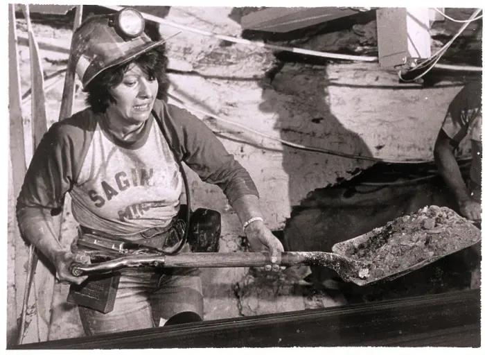Framed Print : Linda Sabo in Saginaw Mine Framed Print : Linda Sabo in Saginaw Mine
