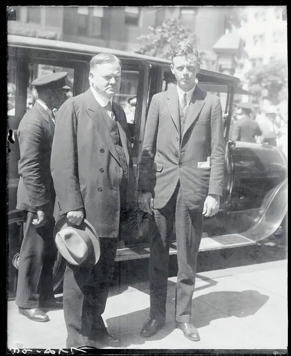 Framed Print : Lindbergh and Herbert Hoover Framed Print : Lindbergh and Herbert Hoover