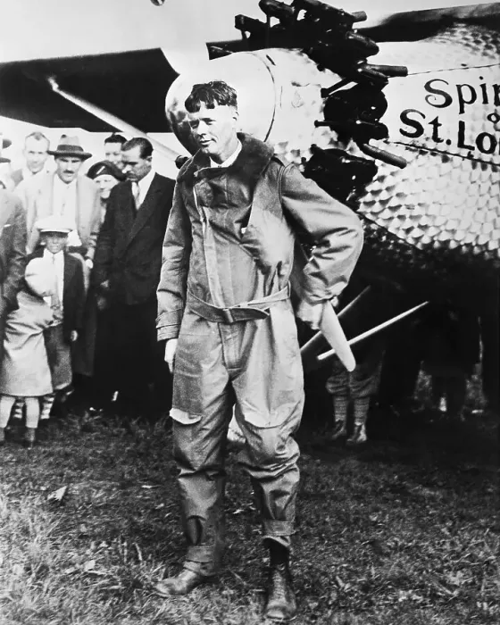 Framed Print : Lindbergh with Spirit Of St. Louis Framed Print : Lindbergh with Spirit Of St. Louis