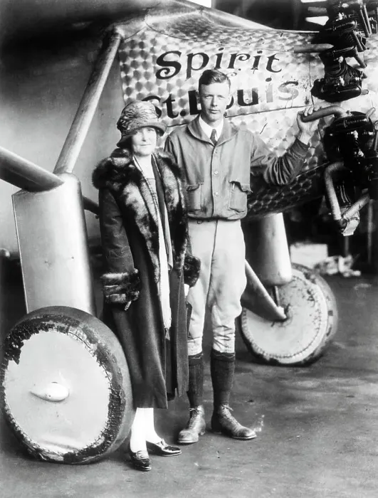 Framed Print : Lindbergh and Spirit of St.Louis