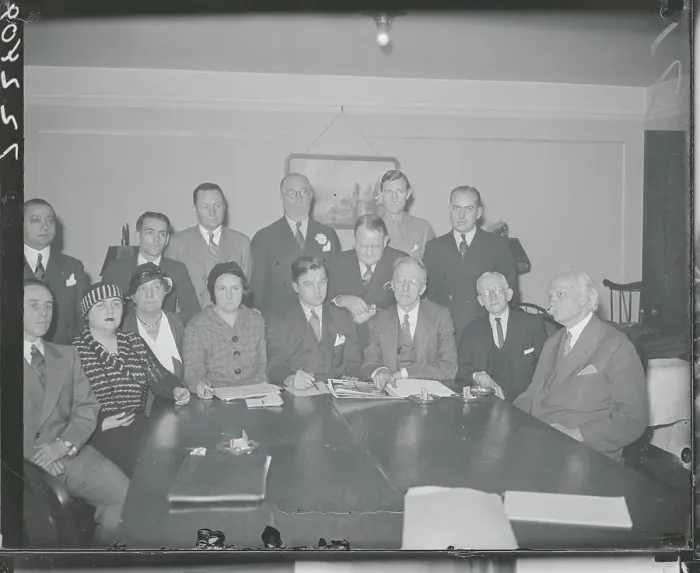 Framed Print : Lindbergh Trial Participants Framed Print : Lindbergh Trial Participants