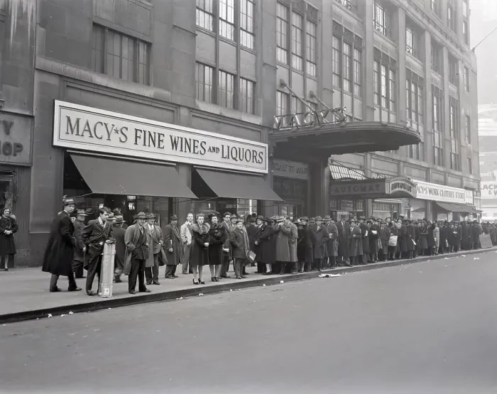Framed Print : Line Waiting To Buy Liquor At Macy'S Framed Print : Line Waiting To Buy Liquor At Macy'S