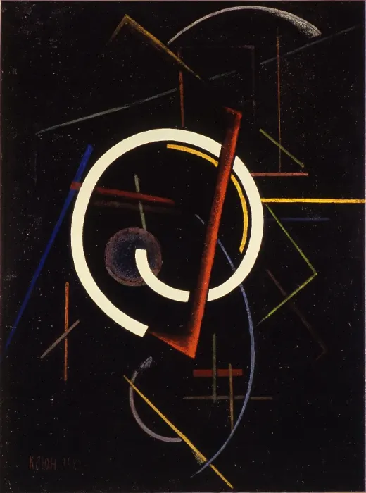 Framed Print : Linear structure, 1922. Artist: Klyun, Ivan Vassilyevich (1873-1942)