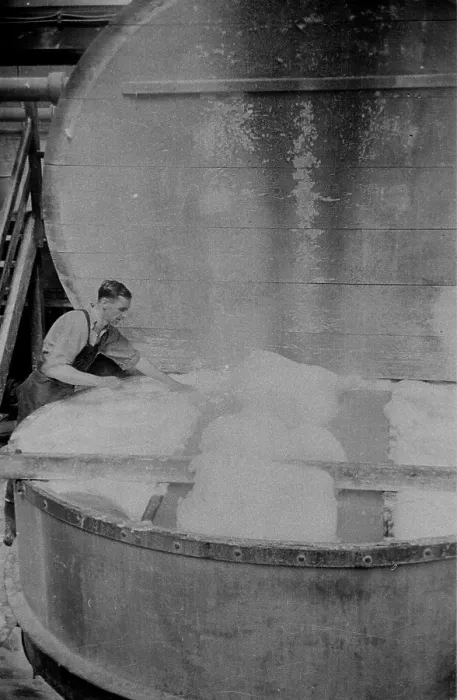 Framed Print : Linen Vat. 3rd July 1948: A large vat used in the production of Irish linen Framed Print : Linen Vat. 3rd July 1948: A large vat used in the production of Irish linen