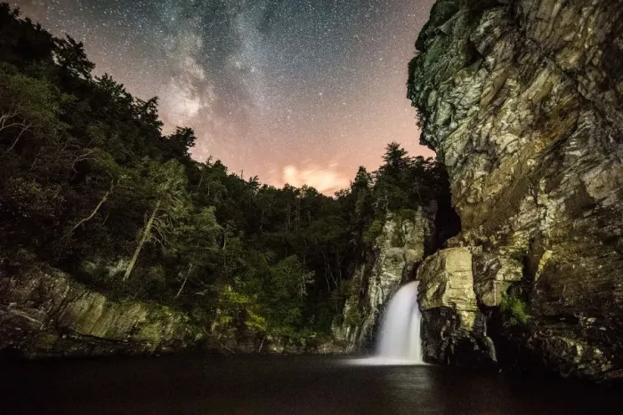 Framed Print : Linnville Falls and the milky way Framed Print : Linnville Falls and the milky way