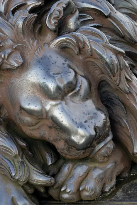 Framed Print : Lion figure at Holstentorplatz square, Lubeck, Schleswig-Holstein, Germany Framed Print : Lion figure at Holstentorplatz square, Lubeck, Schleswig-Holstein, Germany