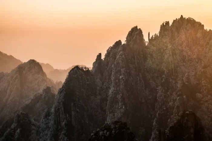 Framed Print : lion peak view point, Huangshan (Yellow Mountains), Eastern China