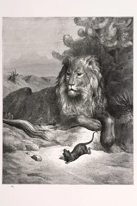 Framed Print : Lion and the Rat Framed Print : Lion and the Rat