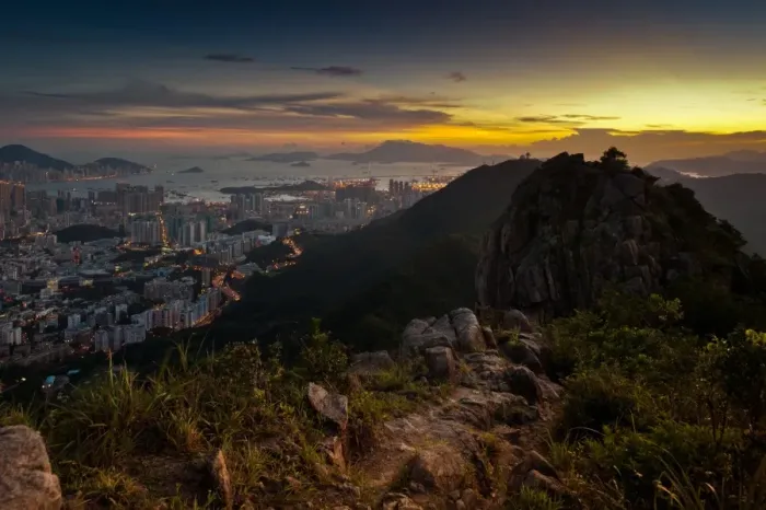 Framed Print : Lion rock peak of Hong Kong Framed Print : Lion rock peak of Hong Kong