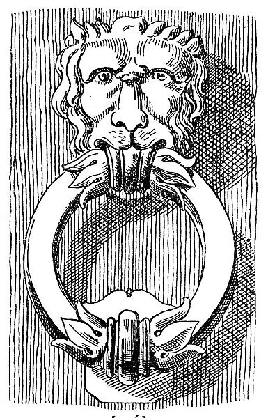 Lion shaped knocker