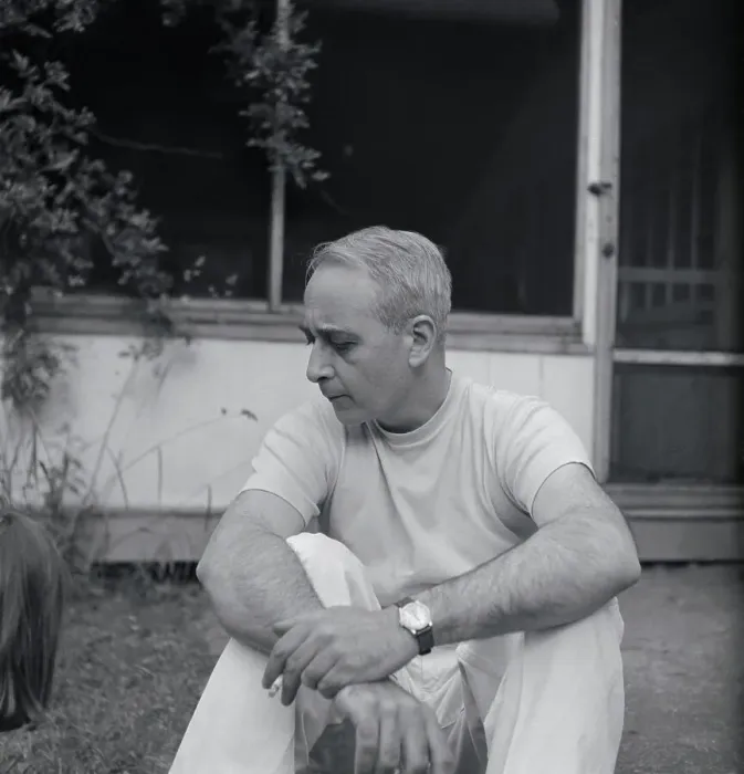 Framed Print : Lionel Trilling Sitting Outside and Smoking Cigarette Framed Print : Lionel Trilling Sitting Outside and Smoking Cigarette
