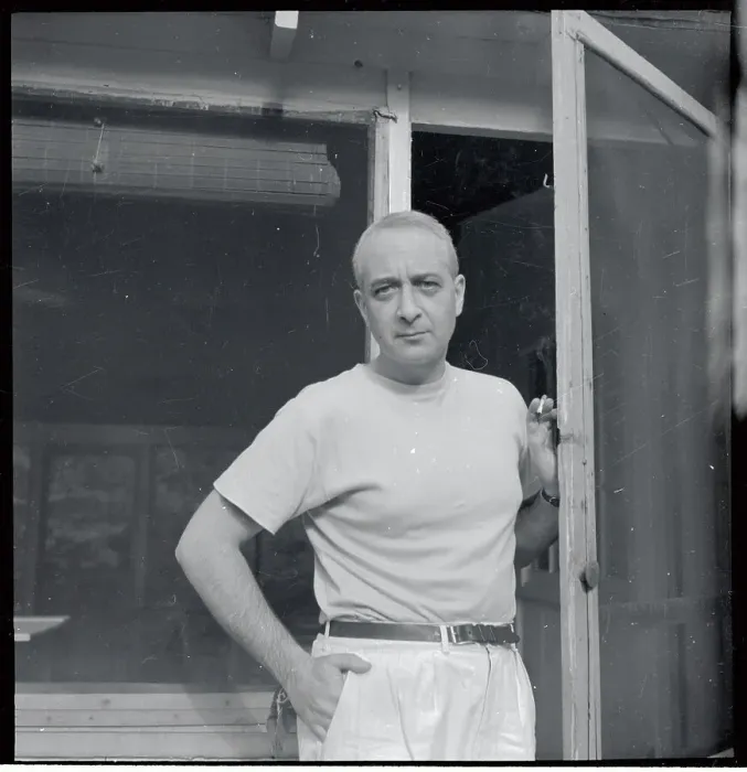 Framed Print : Lionel Trilling Standing in Doorway Framed Print : Lionel Trilling Standing in Doorway