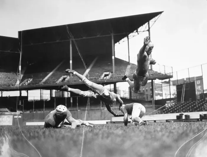 Framed Print : Lions Football Players During Rough Practice Framed Print : Lions Football Players During Rough Practice