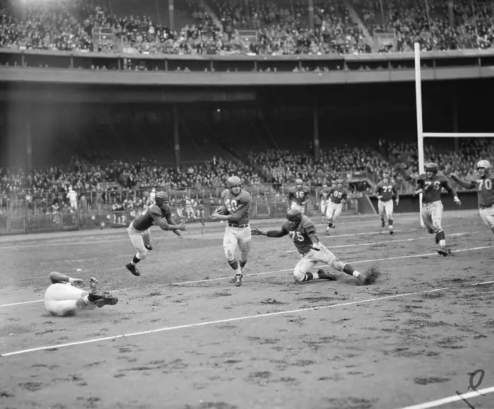 Framed Print : Lions and Giants Football Players in Action Framed Print : Lions and Giants Football Players in Action