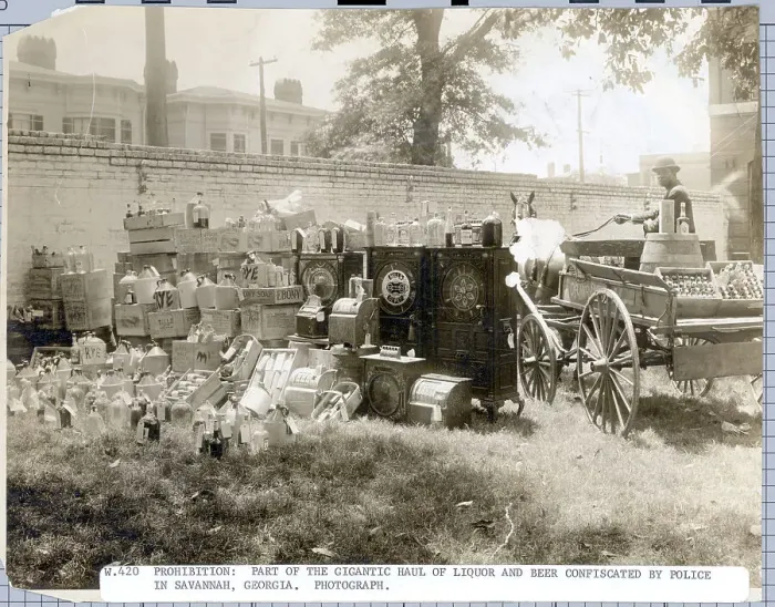 Framed Print : Liquor Seized During Prohibition Framed Print : Liquor Seized During Prohibition