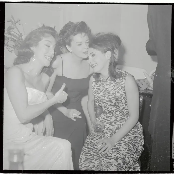 Framed Print : Lisa Kirk and Judy Garland Congratulating Georgia Brown Framed Print : Lisa Kirk and Judy Garland Congratulating Georgia Brown