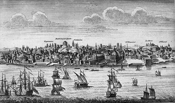 Lisbon. 1755: The south-east prospect of Lisbon