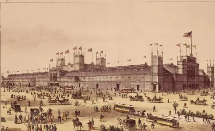 Framed Print : Lithograph Of Grand Centennial Exhibition Framed Print : Lithograph Of Grand Centennial Exhibition