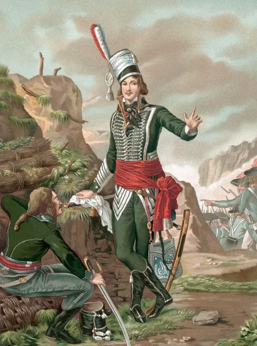 Framed Print : Lithograph, Marceau In French Uniform Framed Print : Lithograph, Marceau In French Uniform