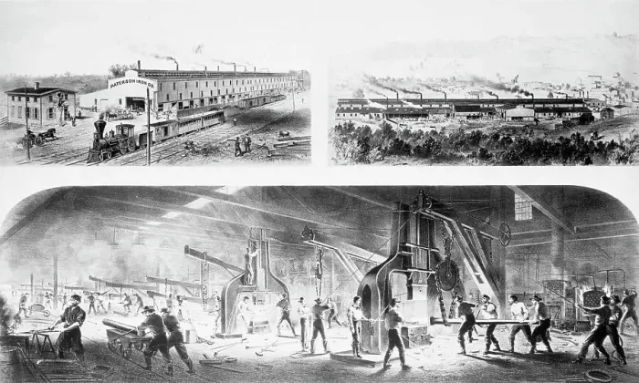 Framed Print : Lithograph Of The Paterson Iron Company Framed Print : Lithograph Of The Paterson Iron Company