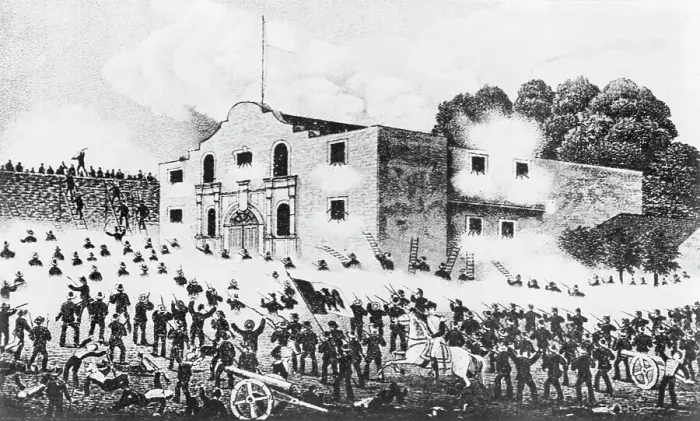 Framed Print : Lithograph of the Siege of the Alamo Framed Print : Lithograph of the Siege of the Alamo