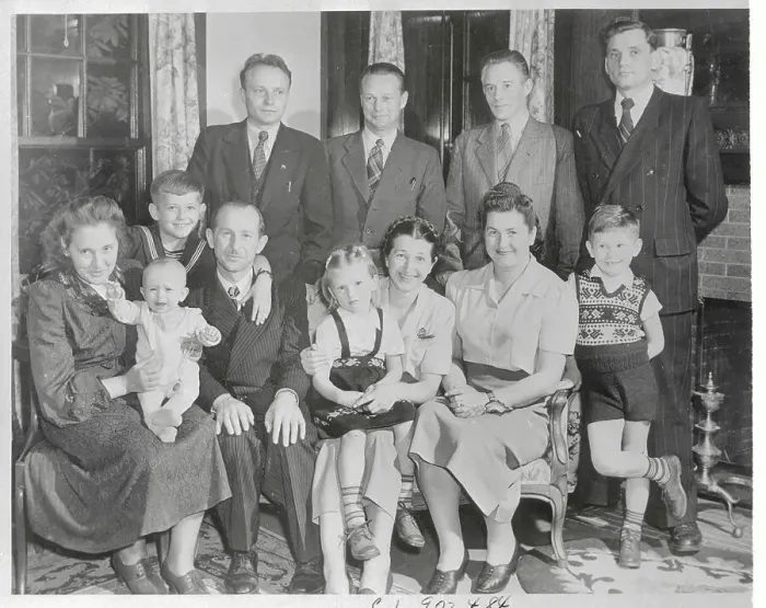Framed Print : Lithuanian Family After Being Reunited in US Framed Print : Lithuanian Family After Being Reunited in US
