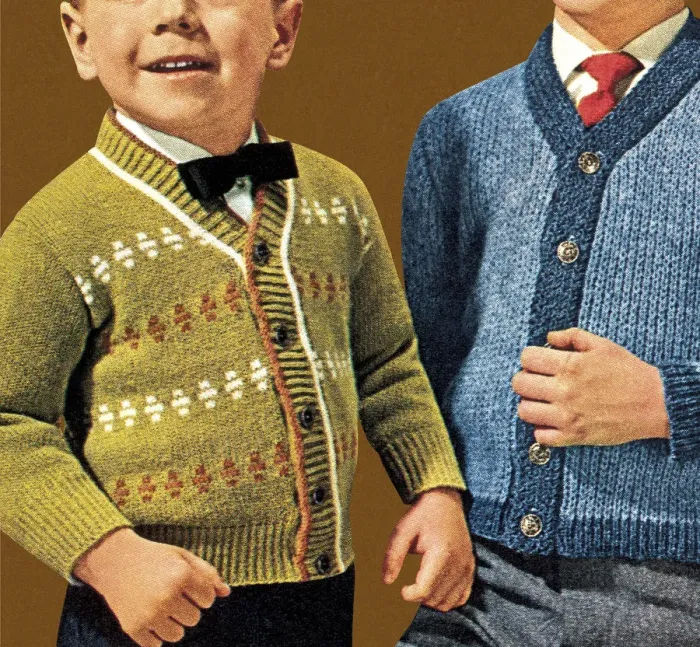 Framed Print : Two Little Boys Wearing Caridigans Framed Print : Two Little Boys Wearing Caridigans