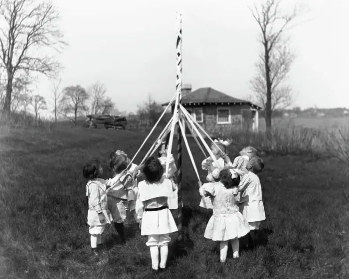 Framed Print : Little Children Dance Around the Maypole Framed Print : Little Children Dance Around the Maypole