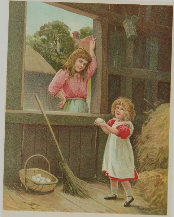 Framed Print : Little Girl Holding Egg Framed Print : Little Girl Holding Egg