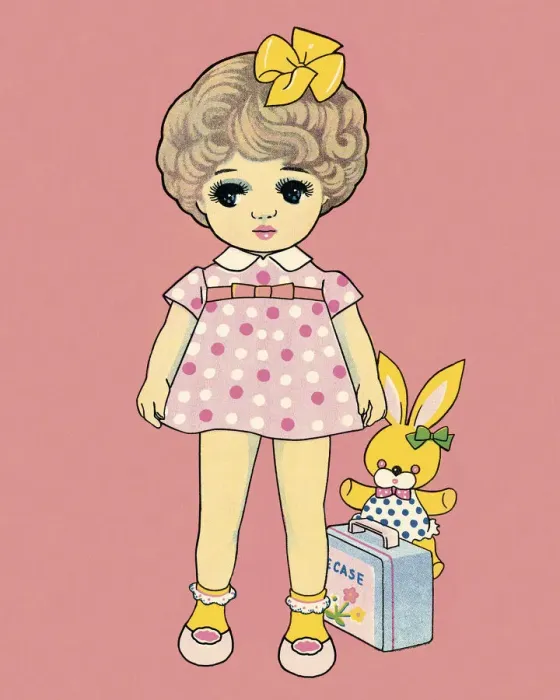 Framed Print : Little Girl with Toy Rabbit Framed Print : Little Girl with Toy Rabbit