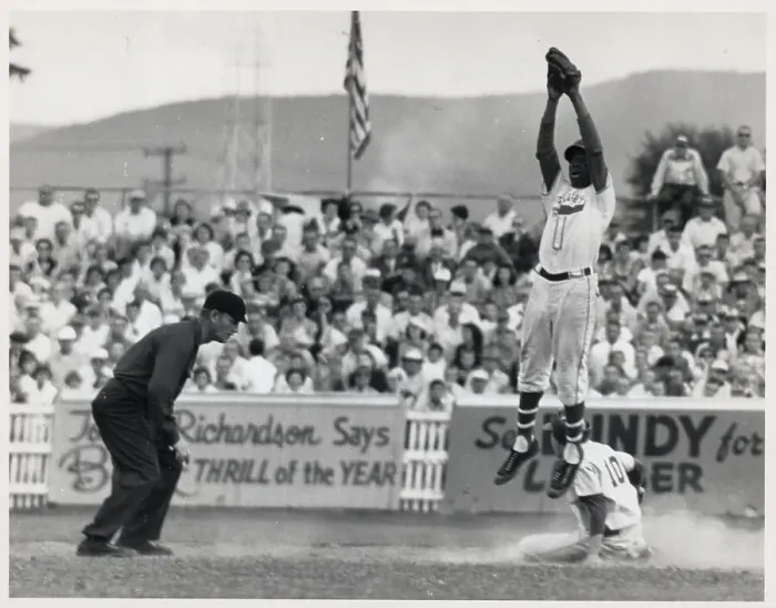 Framed Print : Little Leaguer Sliding Safely Into Second